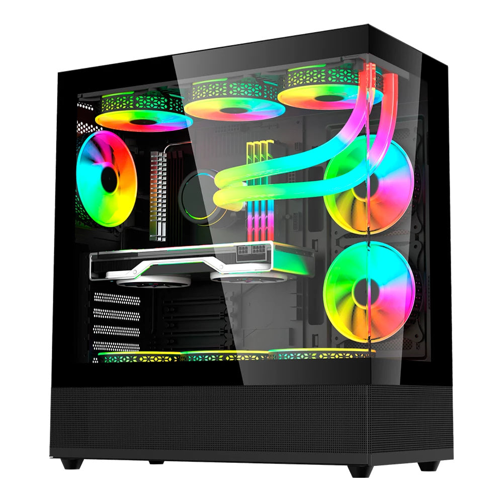 Gabinete Balam Rush Tank Super 9200 TB, Midi-Tower, ATX/Micro-ATX/Mini-ITX, USB 2.0/3.0, sin Fuente, 3 Ventiladores Instalados, Negro