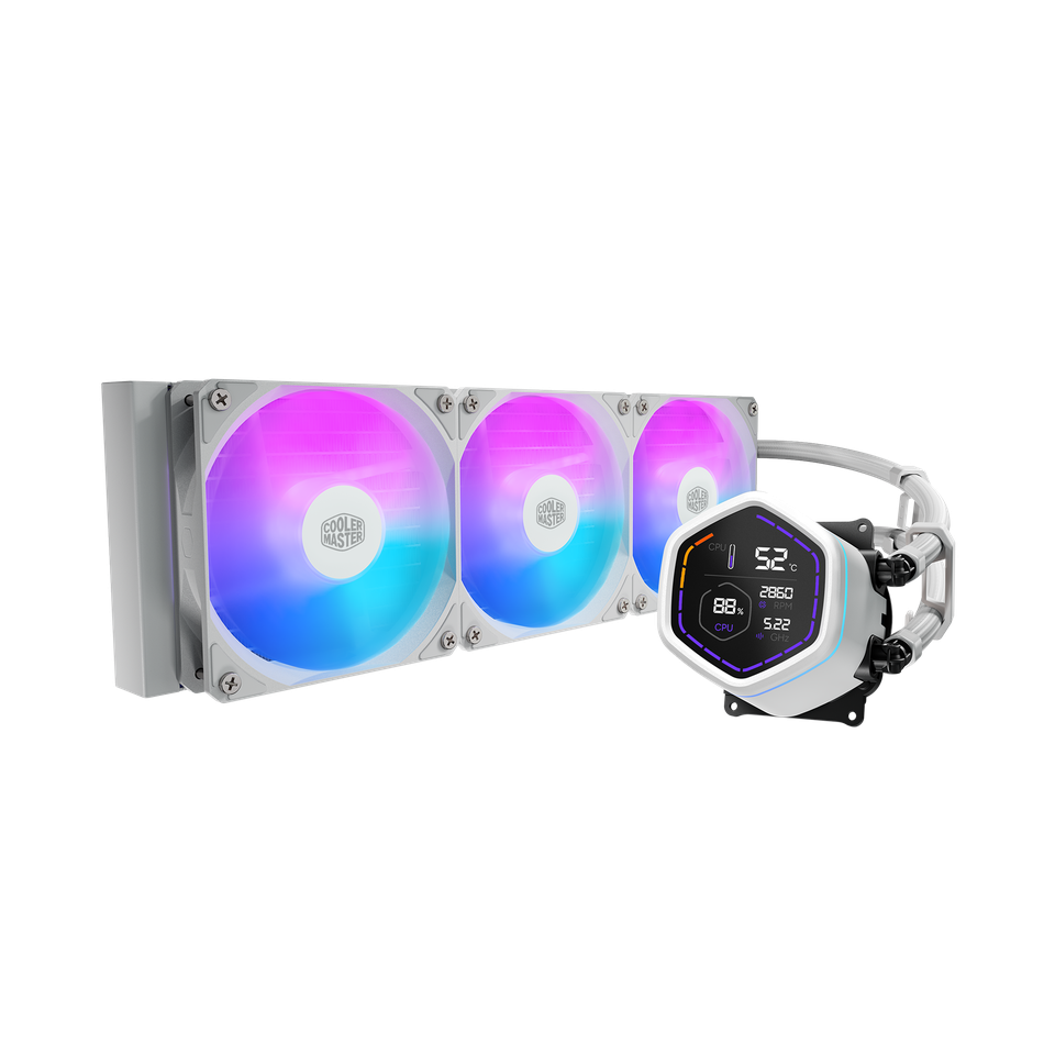 Cooler Master MASTERLIQUID CORE NEX DIGITAL Enfriamiento Líquido para CPU, 3x 120mm, hasta 1750RPM, Blanco