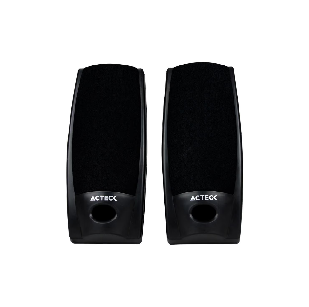 Acteck Bocina para Computadora Basic AX-2500, Alámbrico, 2.0 Canales, 0.5W RMS, 2 Piezas