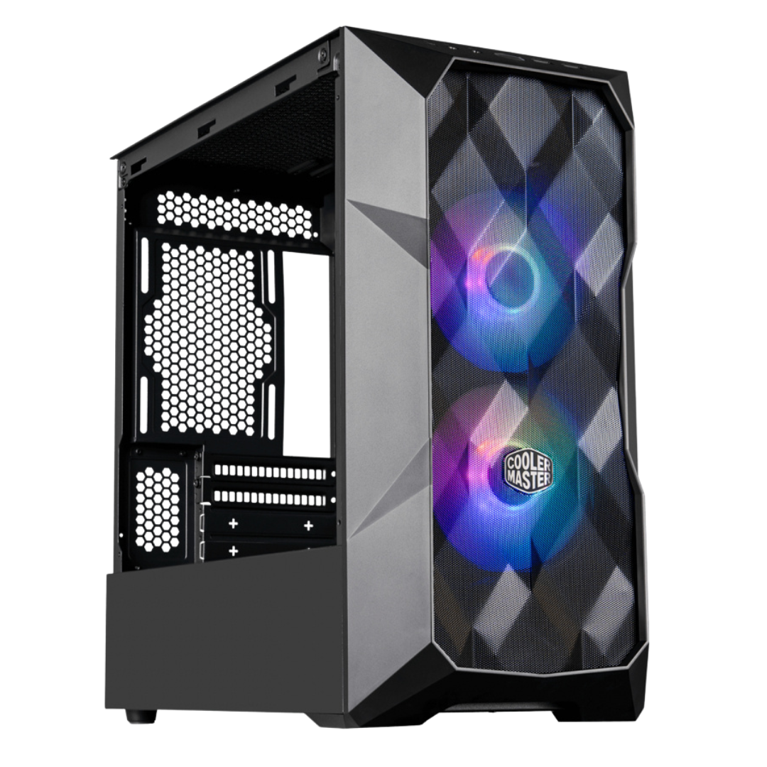 Gabinete Cooler Master MasterBox TD300 Mesh, Mini-Tower, Micro-ATX/Mini-ITX, USB 3.0, sin Fuente, 2 Ventiladores Instalados, Negro