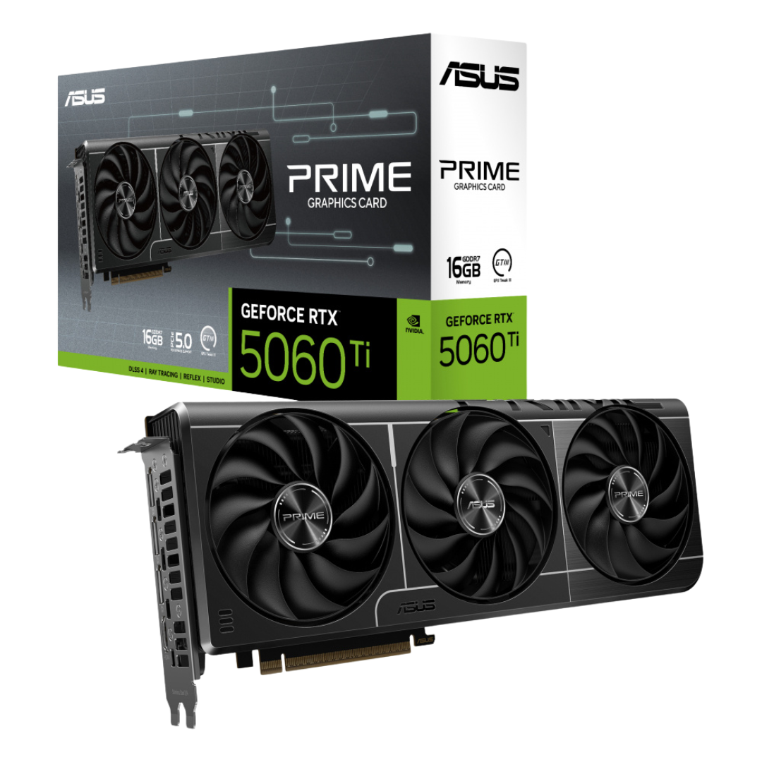 Tarjeta de Video ASUS NVIDIA PRIME RTX 5060 Ti, 16GB 128-bit GDDR7, PCI Express 5.0