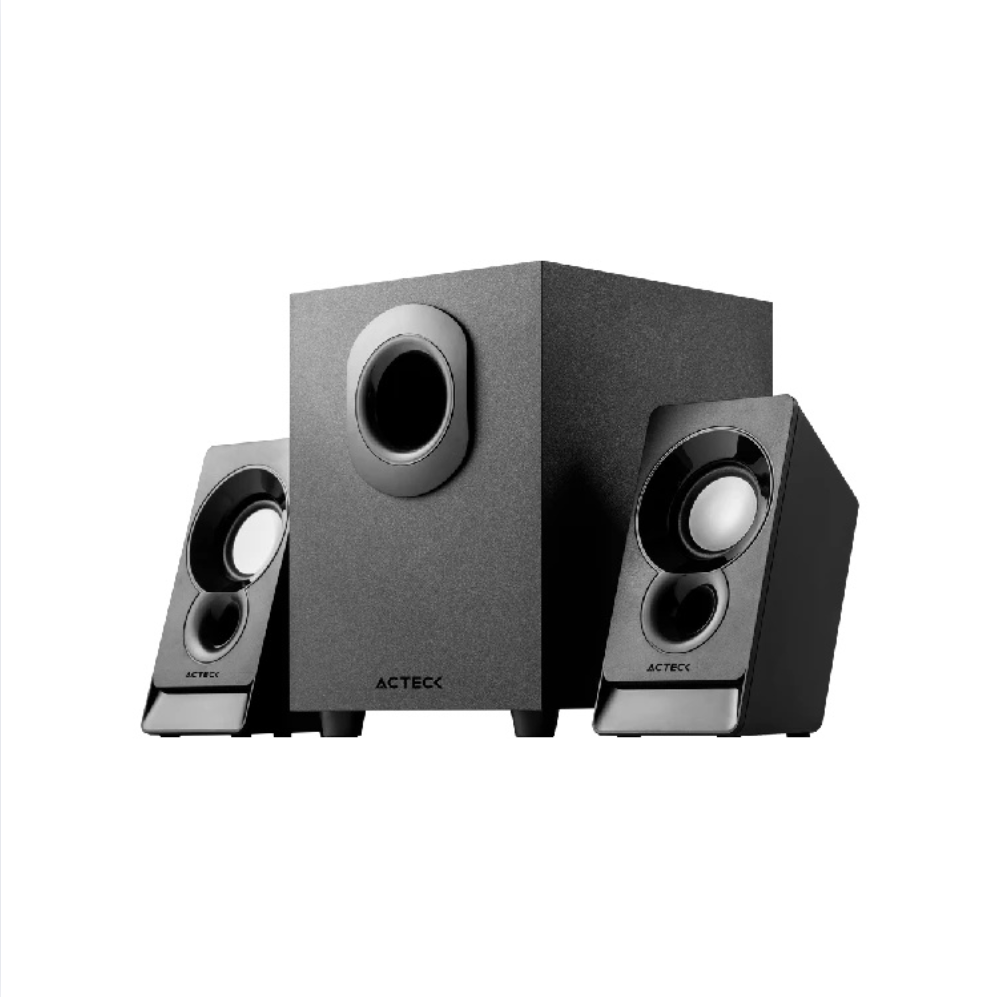 Acteck Bocina con Subwoofer Elant ACT AS470, Alámbrico, 2.1 Canales, 6W RMS, 3.5mm, Negro