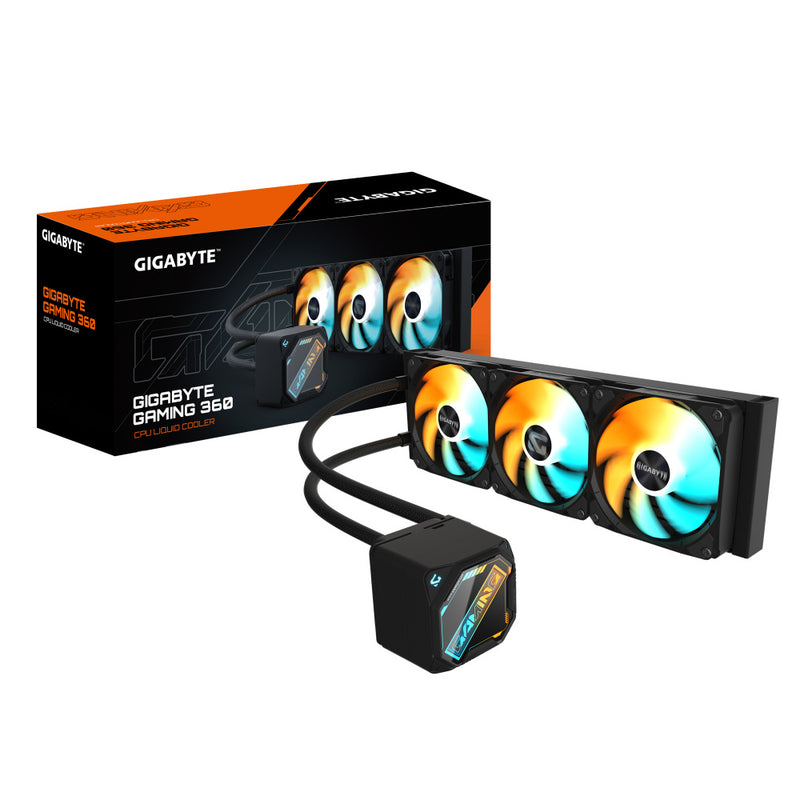 Sistema De Enfriamiento Liquido Gigabyte GAMING 360, 3x 120mm, 2200RPM, ARGB, Negro