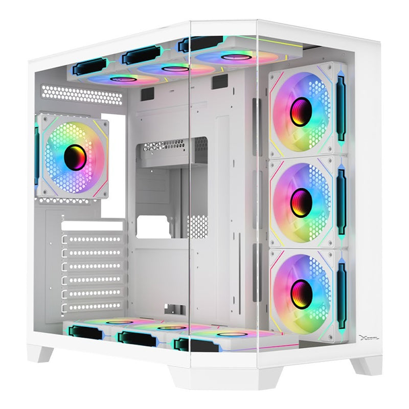 Gabinete Xzeal X-Tron XZ150, Midi-Tower, ATX/Micro-ATX, USB 3.0, sin Fuente, 4 Ventiladores Instalados, Blanco