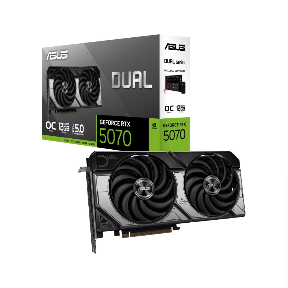 Tarjeta de Video ASUS NVIDIA GeForce RTX 5070 Dual OC, 12GB 192-bit GDDR7, PCI Express 5.0