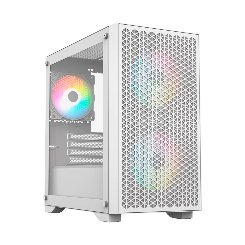 Gabinete Balam Rush Carbono Aircool 4000AW, Mini-Tower, Micro-ATX/Mini-ITX, USB 2.0/3.0, sin Fuente, 3 Ventiladores Instalados, Blanco
