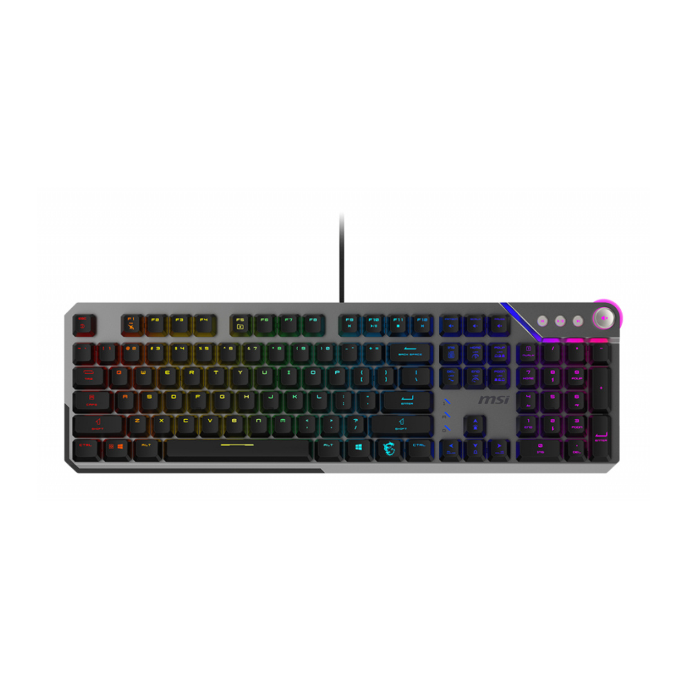 Teclado Gamer MSI STRIKE 600 SILENT LED RGB, Teclado Mecánico, Membrana, Alámbrico, USB, Negro, Inglés
