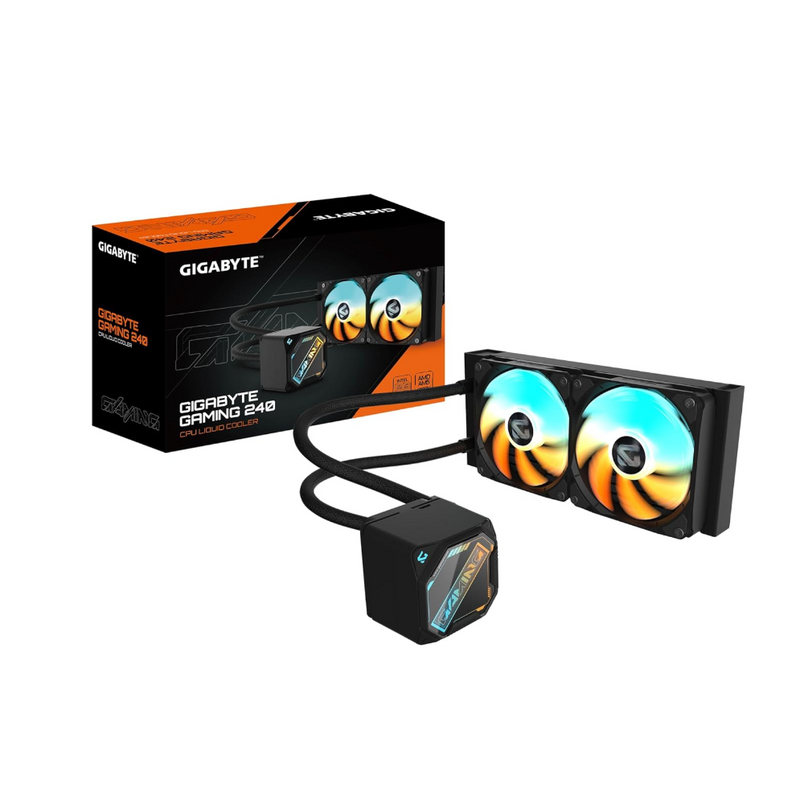 Gigabyte GME 240 Enfriamiento Líquido para CPU, 2x 120mm, hasta 2200RPM, Negro