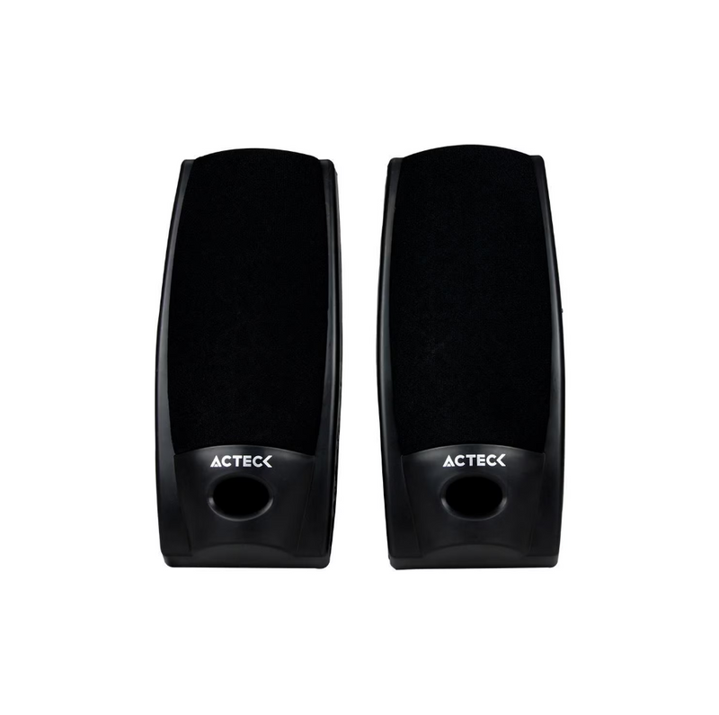 Acteck Bocina para Computadora Basic AX-2500, Alámbrico, 2.0 Canales, 0.5W RMS, 2 Piezas