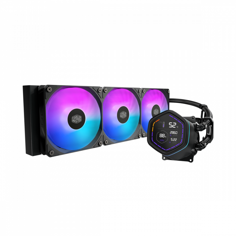 Cooler Master Masterliquid Core Nex Digital Enfriamiento Líquido para CPU, 3x 120mm, hasta 1750RPM, Negro