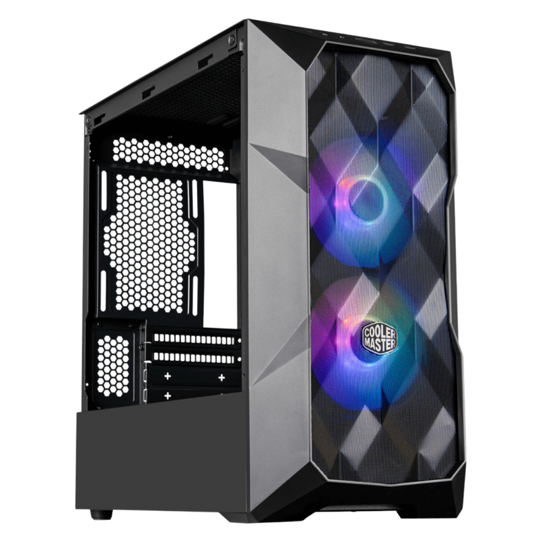 Gabinete Cooler Master MasterBox TD300 Mesh, Mini-Tower, Micro-ATX/Mini-ITX, USB 3.0, sin Fuente, 2 Ventiladores Instalados, Negro