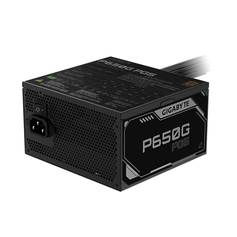 Fuente de Poder Gigabyte GP-P650G PG5 80 PLUS Gold ATX, 24-pin ATX, 12VHPWR, 120mm, 650W