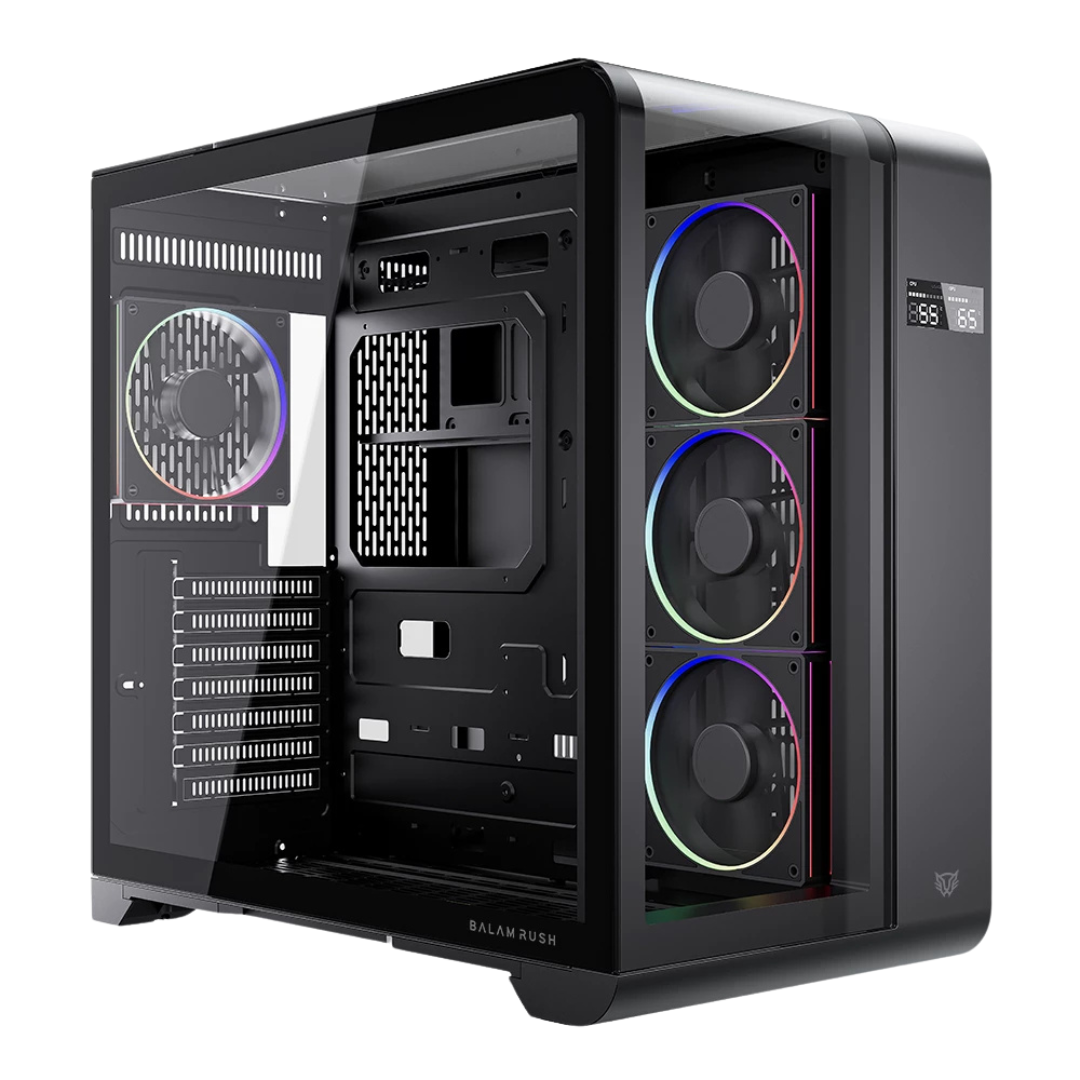 Gabinete Balam Rush Tank Expert Curve 7400, Midi-Tower, ATX/Micro-ATX/Mini-ITX, USB 2.0/3.0, sin Fuente, 4 Ventiladores Instalados, Negro