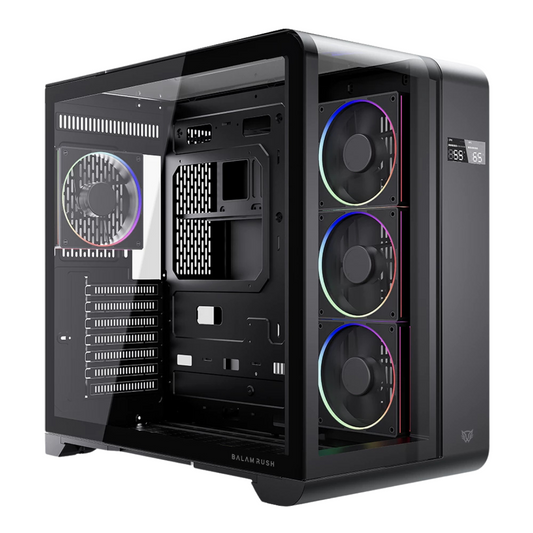 Gabinete Balam Rush Tank Expert Curve 7400, Midi-Tower, ATX/Micro-ATX/Mini-ITX, USB 2.0/3.0, sin Fuente, 4 Ventiladores Instalados, Negro