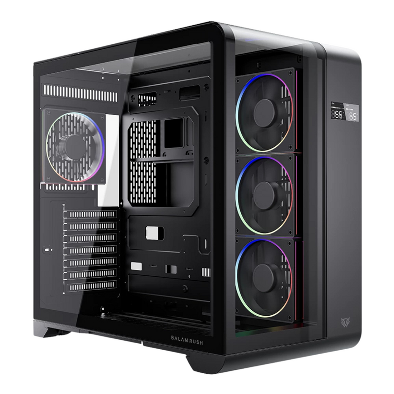 Gabinete Balam Rush Tank Expert Curve 7400, Midi-Tower, ATX/Micro-ATX/Mini-ITX, USB 2.0/3.0, sin Fuente, 4 Ventiladores Instalados, Negro