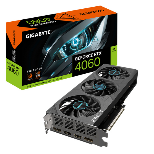 Gigabyte NVIDIA GeForce RTX 4060 EAGLE OC 8G, 8GB 128-bit GDDR6, PCI Express 4.0