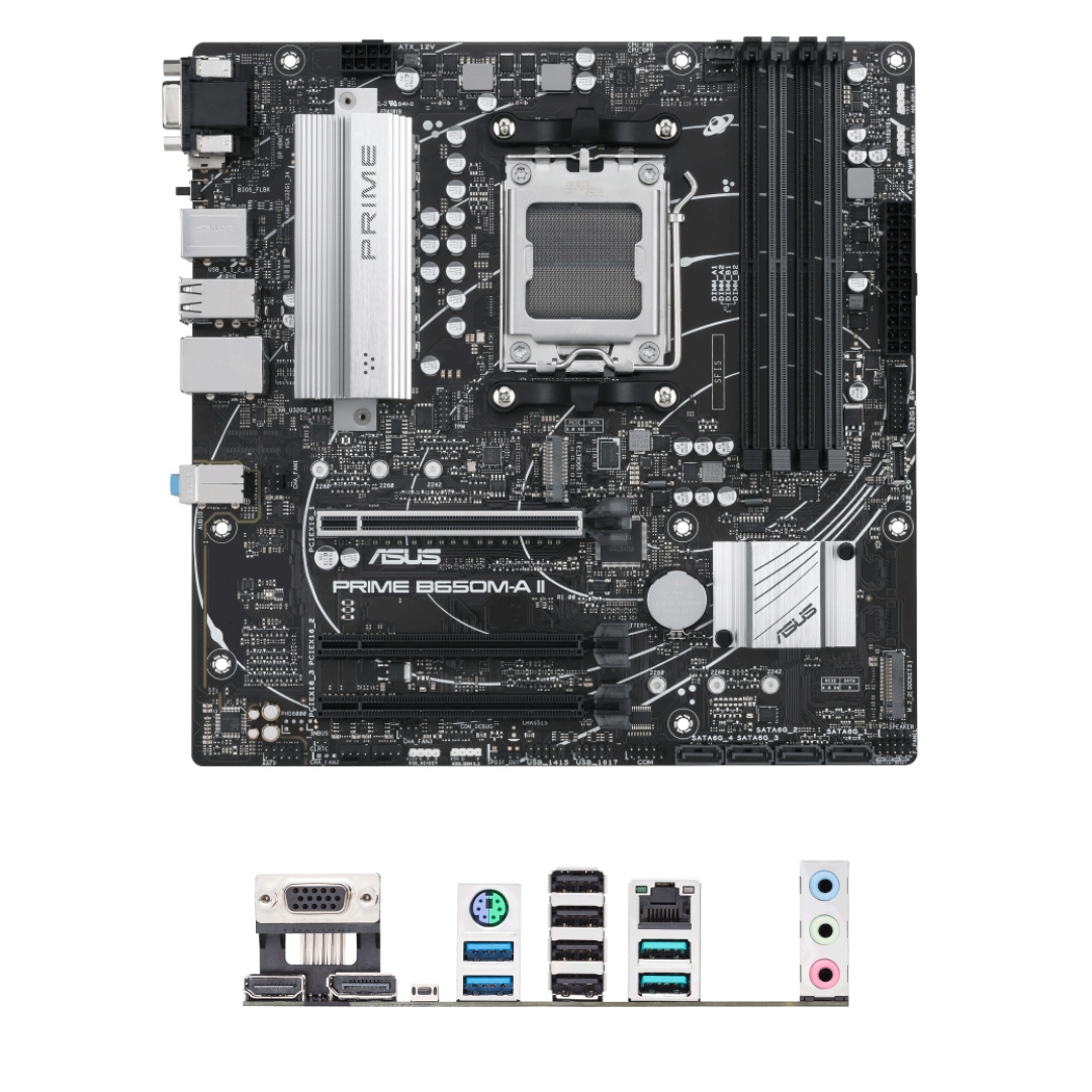 Tarjeta Madre ASUS Prime B650M-A II, Micro-ATX, Socket AM5, AMD B650, 128GB DDR5, HDMI/DP para AMD