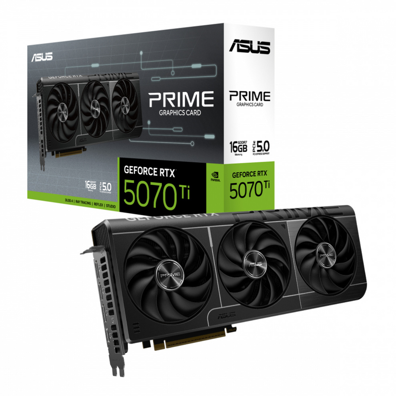 ASUS NVIDIA GeForce RTX 5070 Ti Prime, 16GB 256-bit GDDR7, PCI Express 5.0