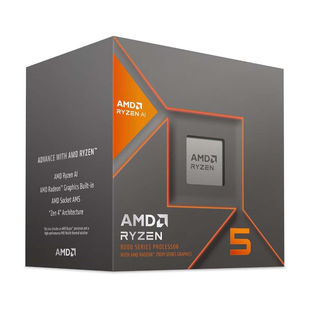 Procesador AMD Ryzen 5 8600G con AMD Radeon Graphics, Socket AM5, 5GHz, 6 Núcleos, 16MB Caché - Incluye Disipador