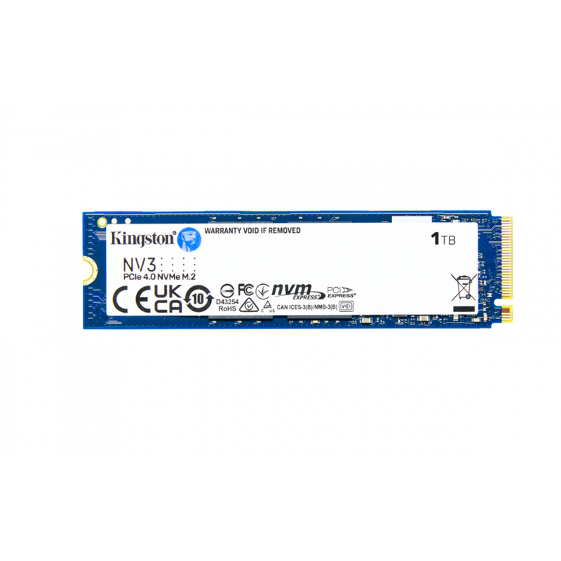 SSD Kingston SNV3S NVMe, 1TB, M.2, 4000 MB/s Escritura, 6000 MB/s Lectura, PCI Express 4.0