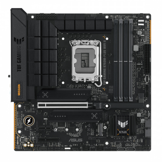 Tarjeta Madre ASUS TUF GAMING B760M-PLUS WIFI II, Micro-ATX, LGA 1700, Intel B760, 192GB DDR5, HDMI/DP para Intel