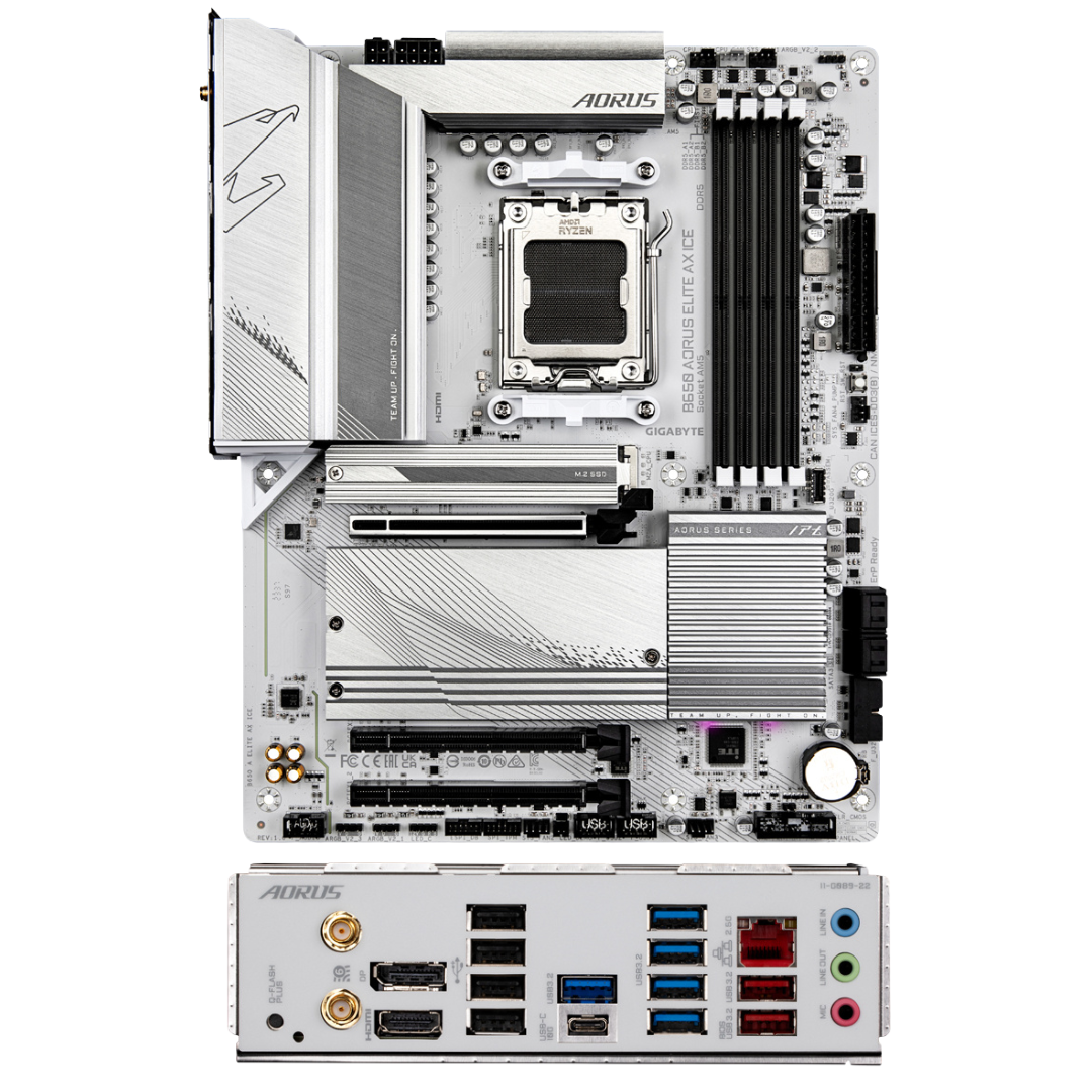 Tarjeta Madre AORUS B650 AORUS ELITE AX ICE, ATX, Socket AM5, AMD B650, 192GB DDR5, HDMI/DP para AMD
