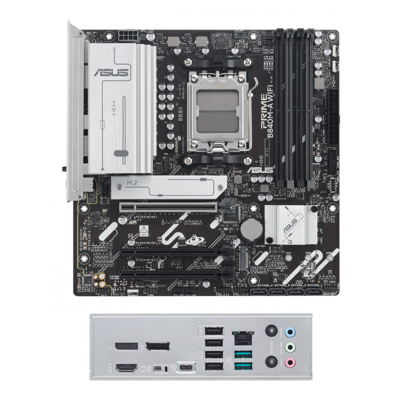 Tarjeta Madre ASUS PRIME B840M-A WIFI, Micro-ATX, Socket AM5, AMD B840, 192GB DDR5, HDMI/DP para AMD