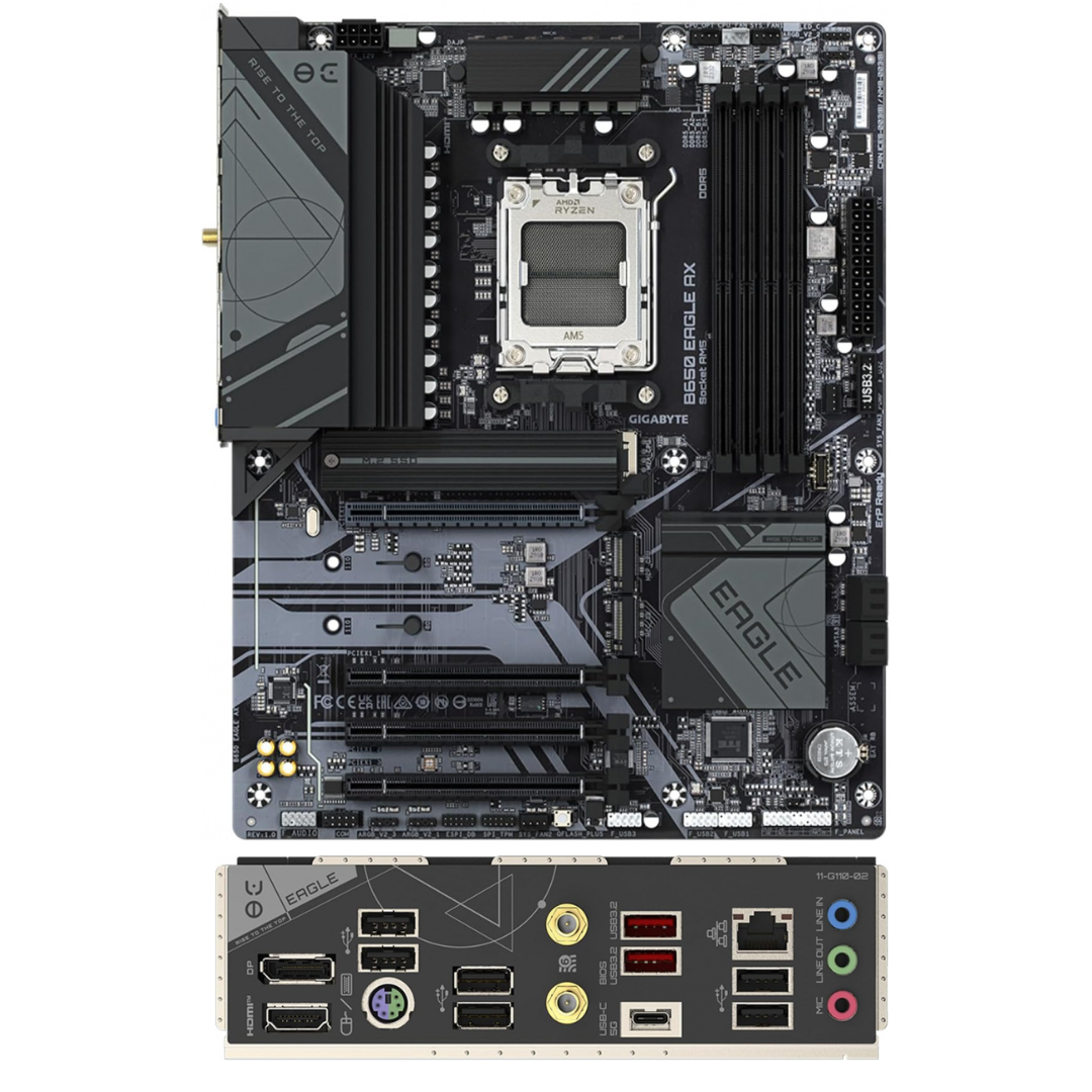 Tarjeta Madre Gigabyte B650 EAGLE AX, ATX, Socket AM5, AMD B650, 192GB DDR5, HDMI/DP para AMD