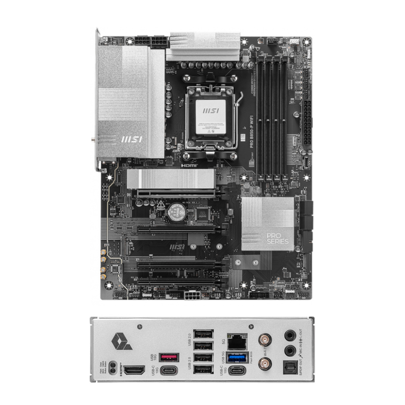 Tarjeta Madre MSI PRO B850-P WIFI, ATX, Socket AM5, AMD B850, 256GB DDR5, HDMI para AMD