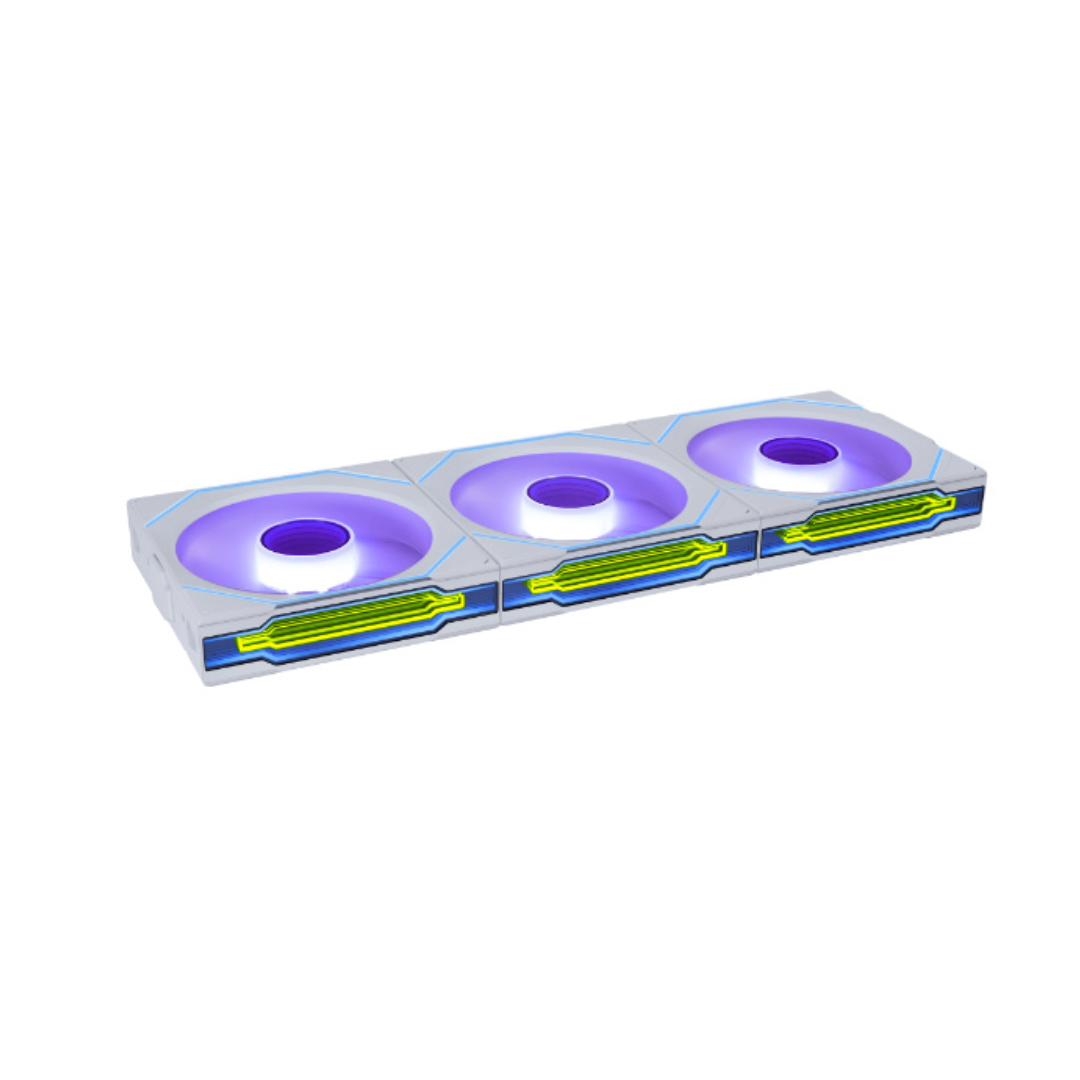 Ventilador Lian Li UNI FAN SL-Infinity Wireless 120 Reverse Blade, 3x 120mm, 2200RPM, ARGB, Blanco
