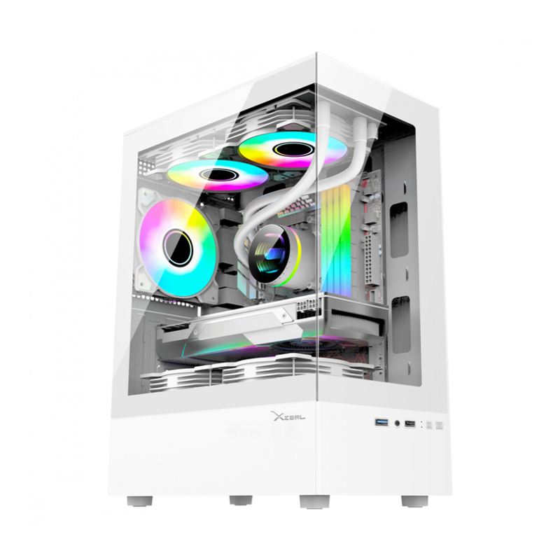 Gabinete Xzeal XZGAZNY1W, Mini-Tower, Micro-ATX/Mini-ITX, USB 2.0/3.0, sin Fuente, 1 Ventilador Instalado, Blanco
